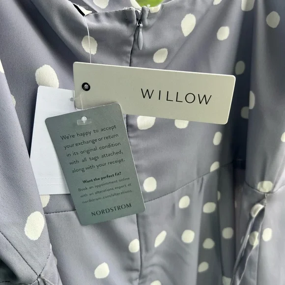 🆕 Willow x Nordstrom Dusty Lilac Polka Dot SunDress Size L - Picture 8 of 15
